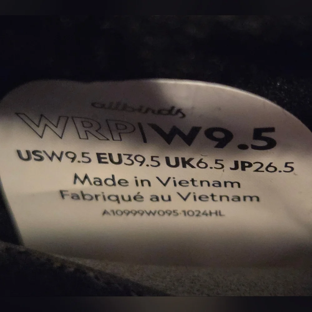 Allbirds Black and White Runner Protect Sneakers - Picture 6 of 7